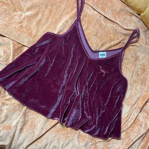 Victoria Secret Pink Maroon Mesh Cropped Tank Top! Only Worn Once!!!